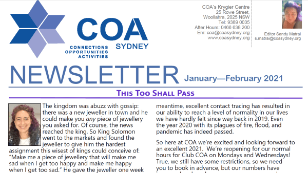 Newsletter January February 2021